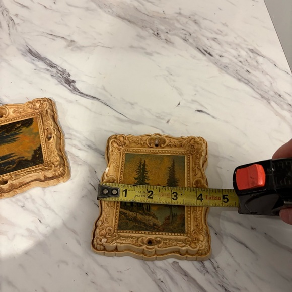 Vintage Chalkware framed lithograph prints - - Picture 12 of 15